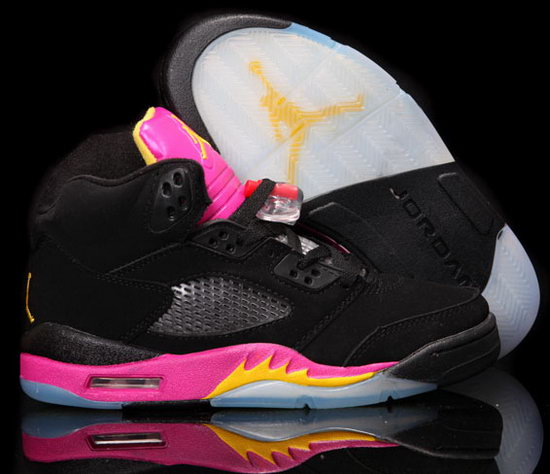 Womens Air Jordan Retro 5 Black Pink Online Shop